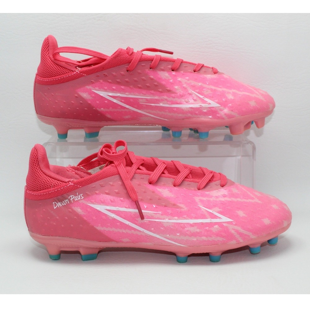 Dream Pairs Pink Geometric Soccer Cleats Firm Ground Athletic Shoes SDSO2401K 6